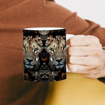 LIONS Printed Ceramic Coffee Mug