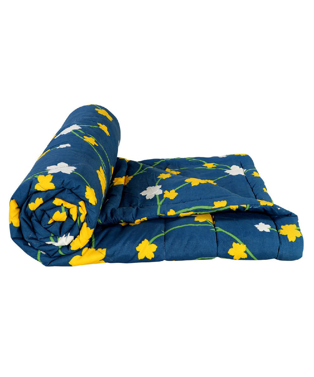 Blue Floral 350GSM All Weather Comforter