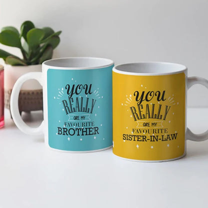 Favourite Brother & Sister-in-law Mug Set of 2