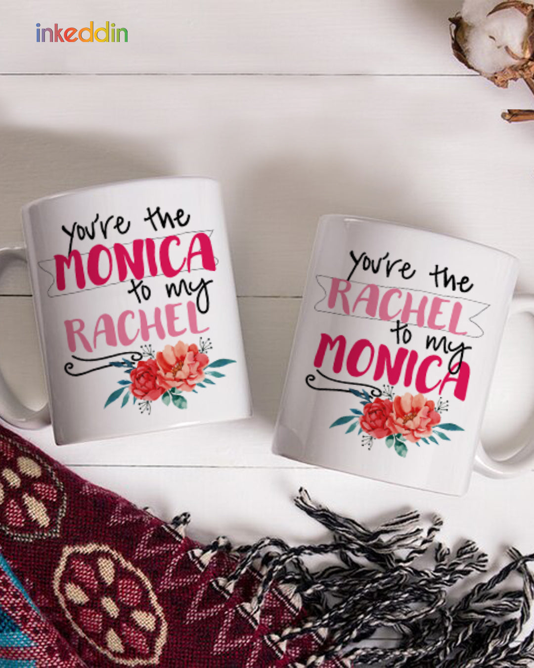 FRIENDS Monica & Rachel Coffee Mugs Set of 2