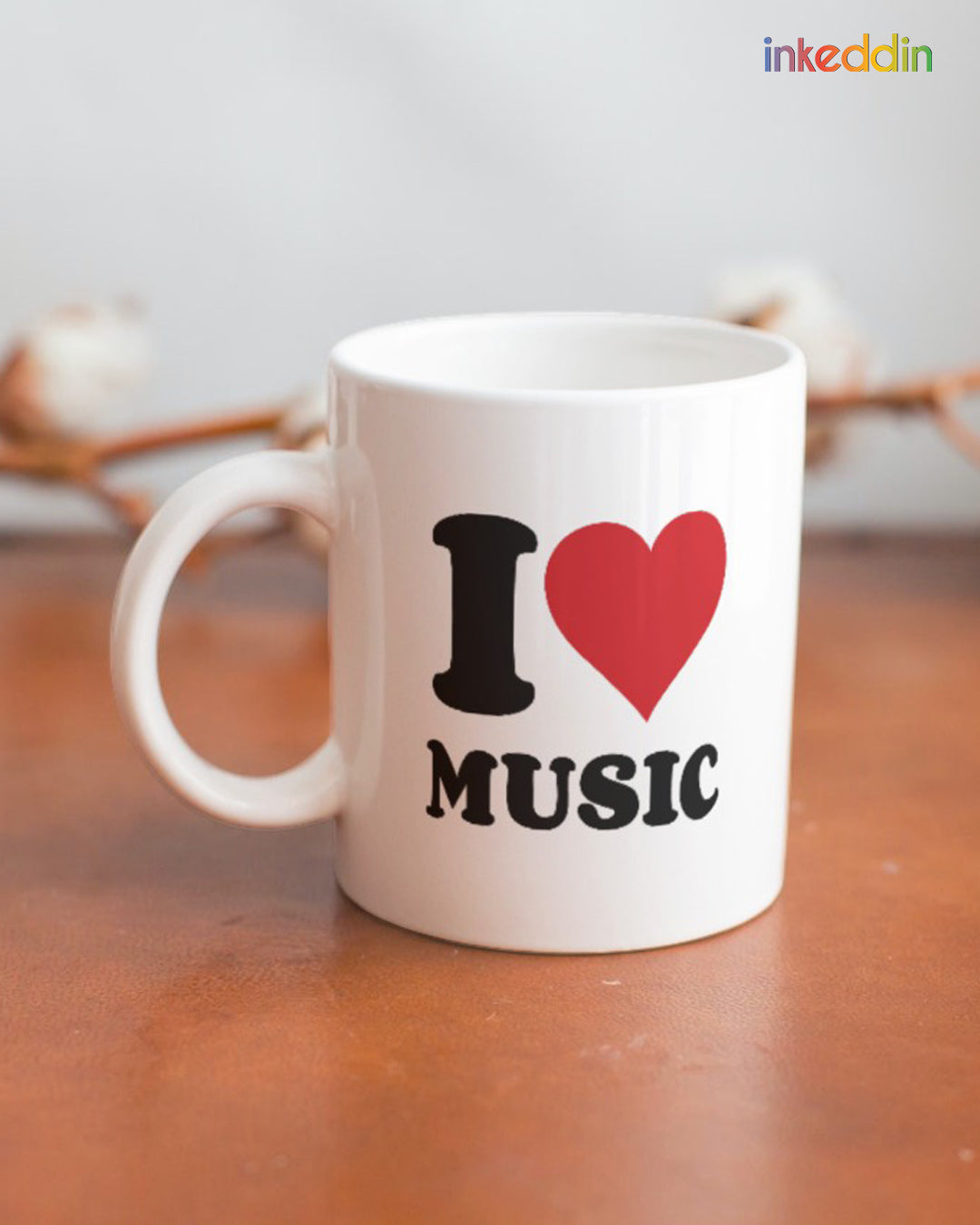 I Love Music Printed coffee Ceramic Mug | White