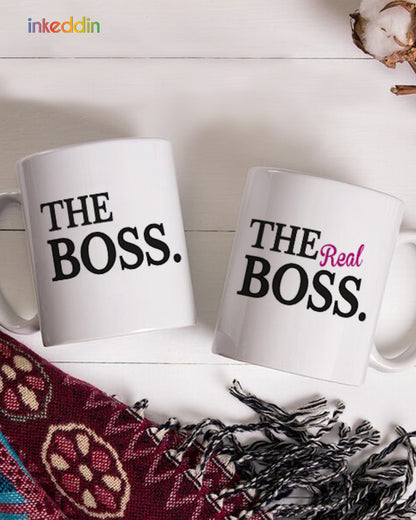 The Boss- The Real Boss Mug Set of 2