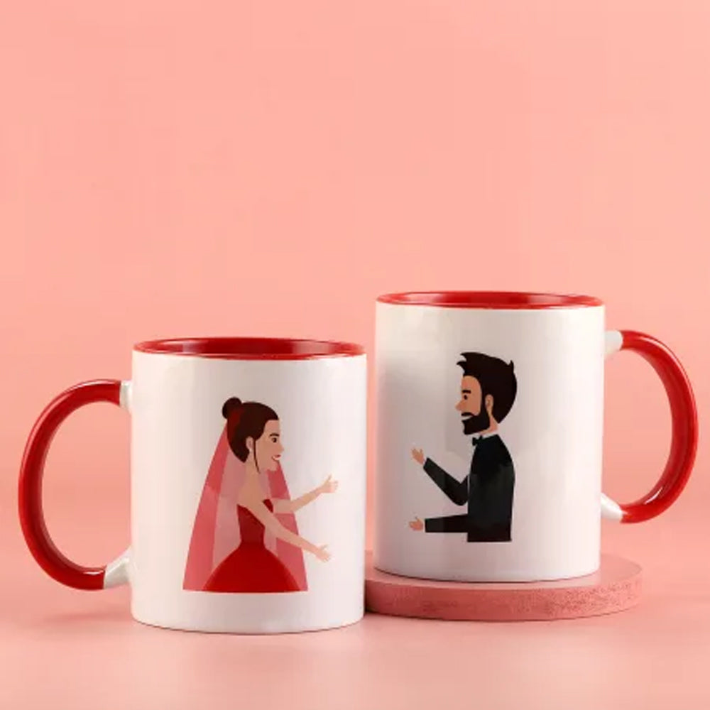 Beautiful Bhabhi Handsome Bhaiya Mug Set of 2