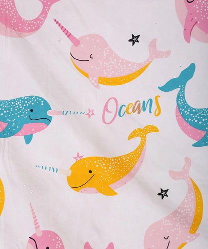 Ocean Fantasy Kids King Fitted Bedsheet With 2 Pillow Covers