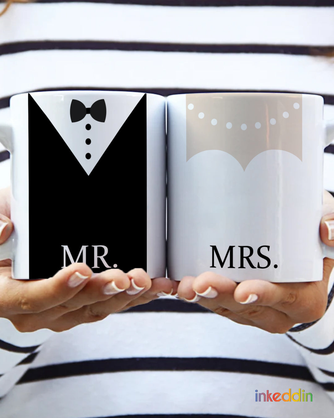 Beautiful Mr & Mrs Coffee Mug Set of 2 for Couples