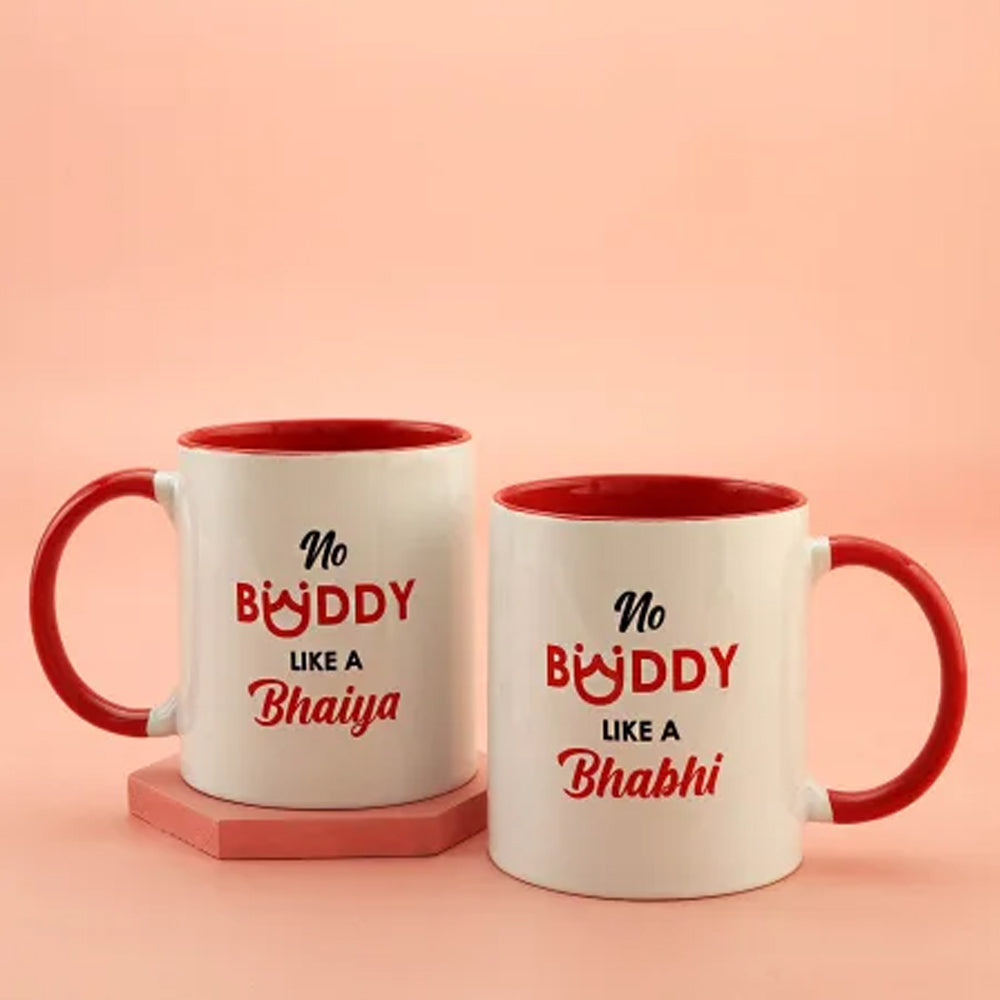 Bhaiya Bhabhi Mug Set with 2 Rakhi