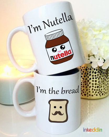 Bread & Nutella Coffee Mug Set of 2