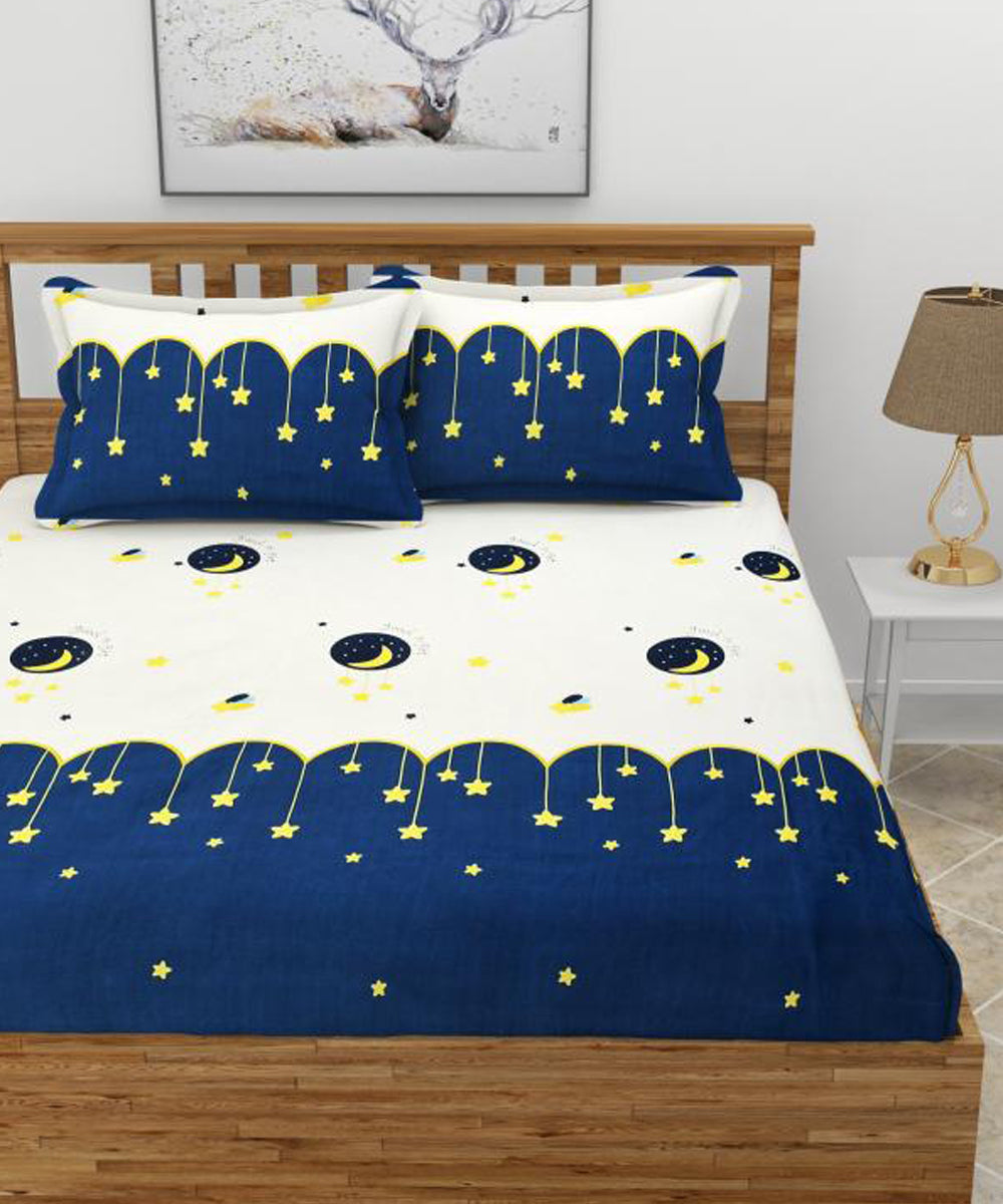 Kids Space Double Bedsheet With 2 Pillow Cover