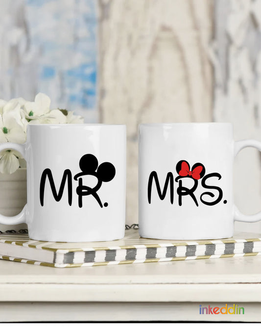 Mr & Mrs Coffee Mug Set of 2 for Husband-Wife