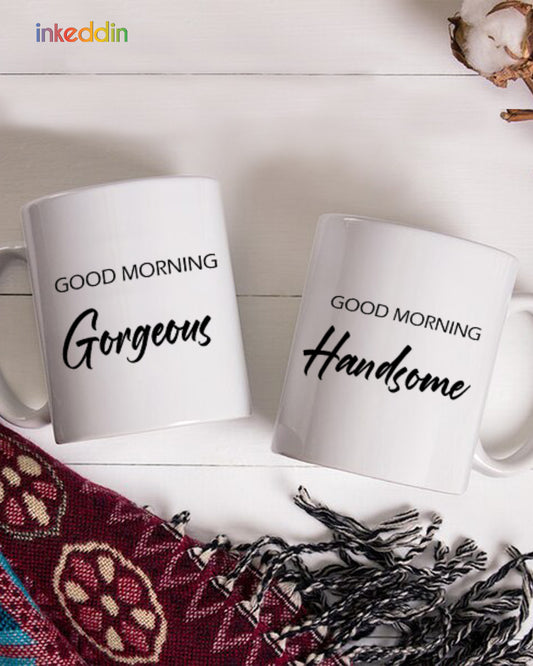 Handsome & Gorgeous Coffee Mug Set of 2 for Couples