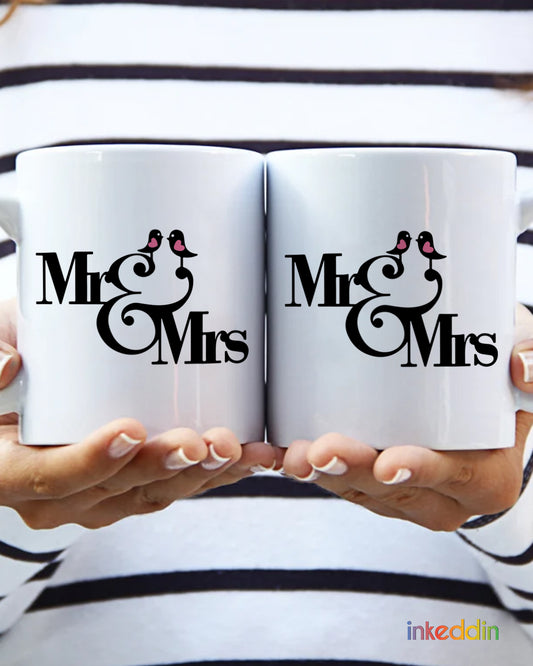 Mr & Mrs Coffee Mug Set of 2 for Husband-Wife