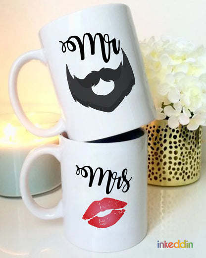 Mr & Mrs Coffee Mug Set of 2 for Couples