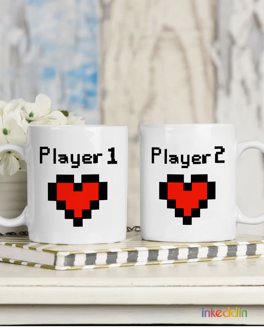 Player 1 - Player 2 Mugs Set of 2