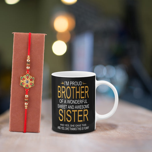 Proud Brother Rakhi Mug Set