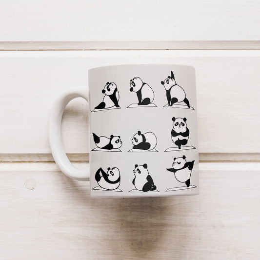 Yoga Pandas Printed Coffee Mug