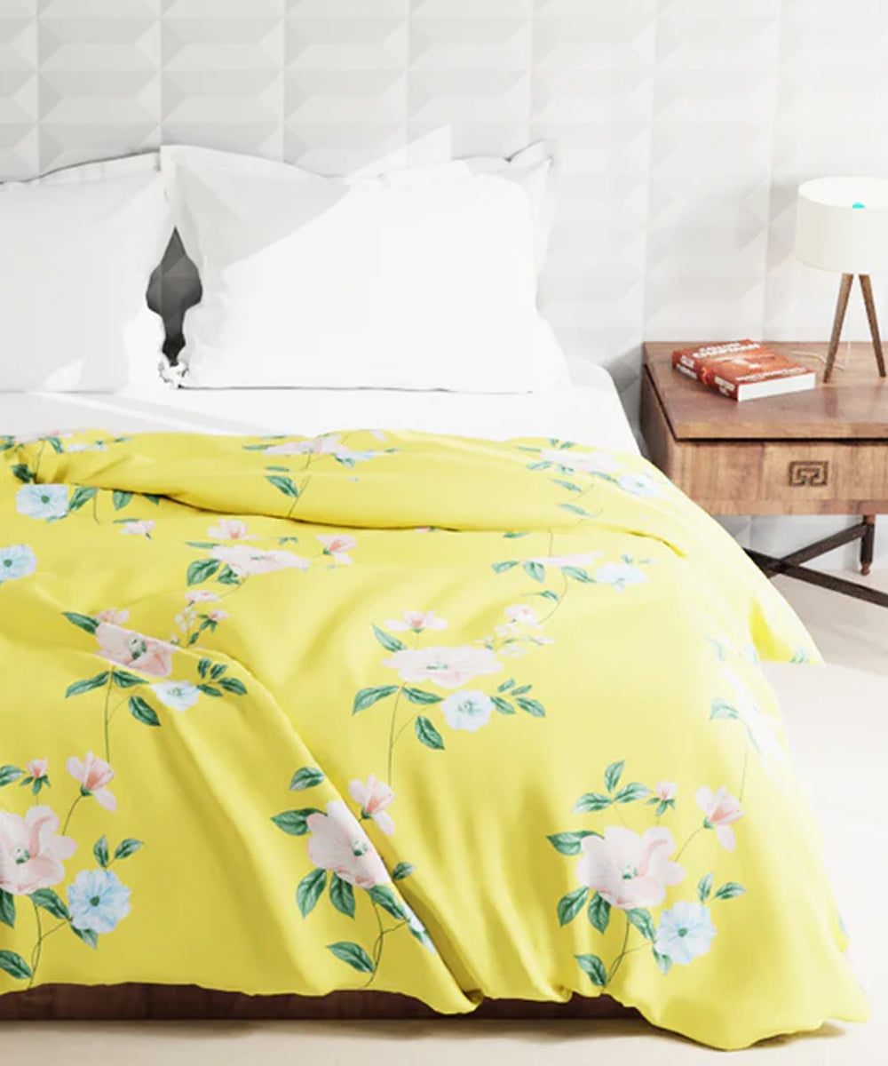 Yellow Floral 350GSM All Weather Comforter