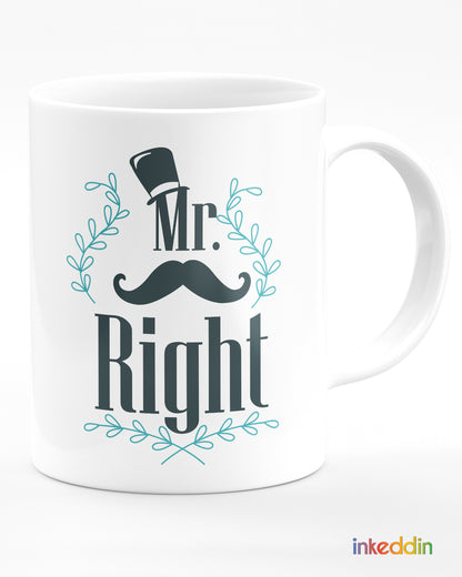 Mrs & Mr Couple Mugs Set of 2