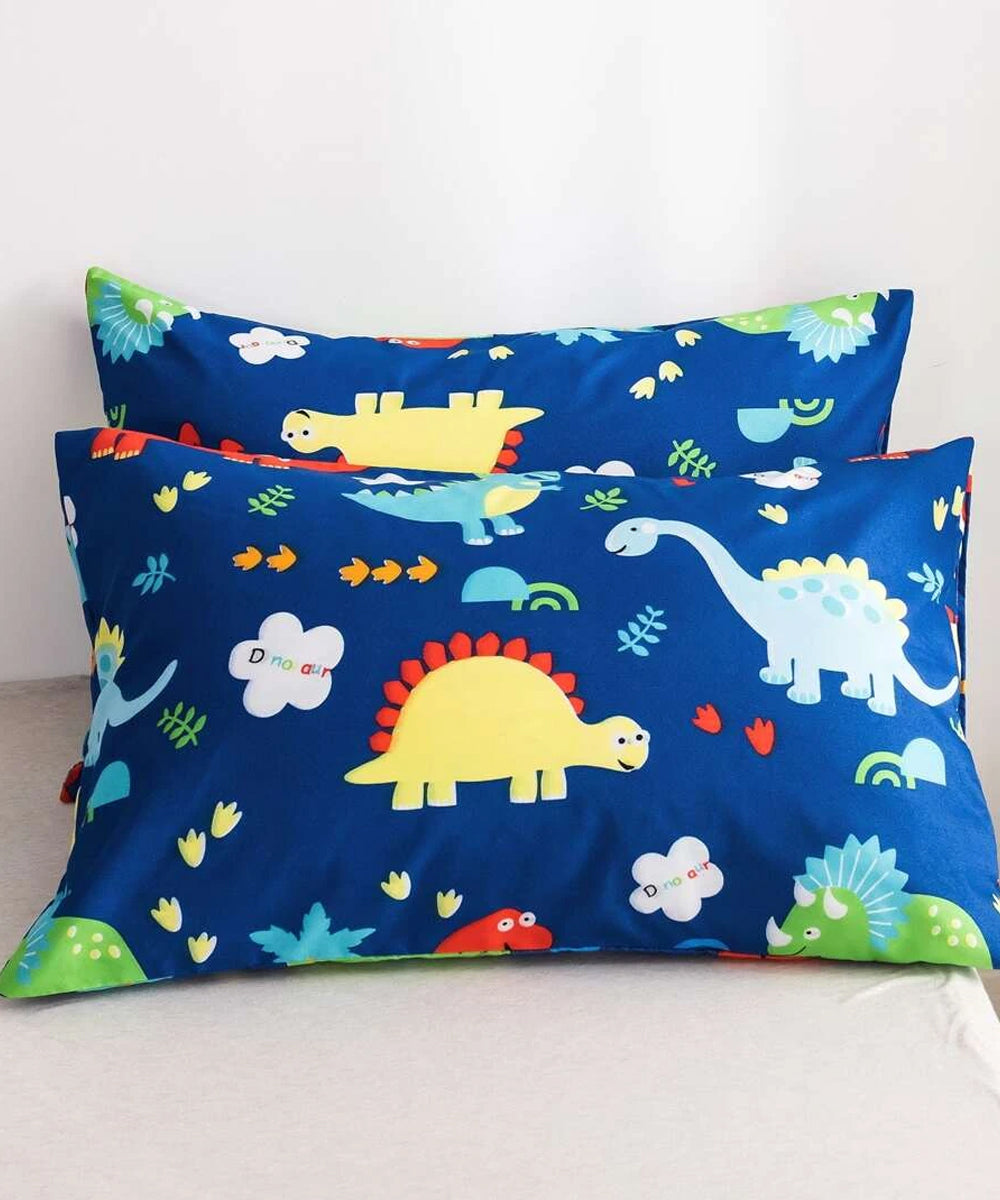 Blue Dinasaur Kids Comforter Set with Bedsheet