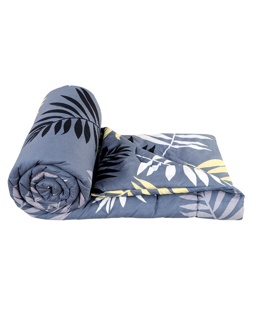 Grey Floral 350GSM All Weather Comforter