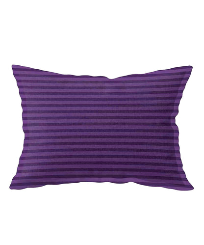 Violet Satin Stripe Single Bedsheet With 1 Pillow Cover