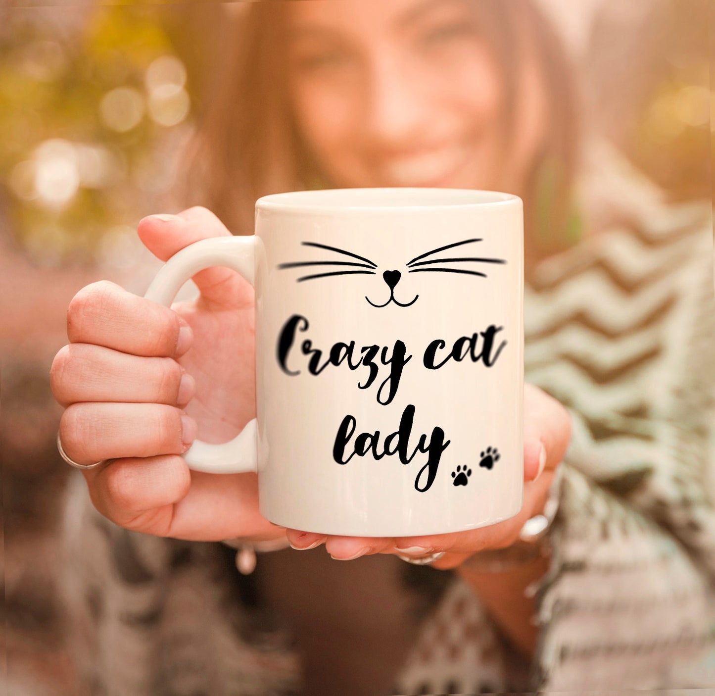 Crazy Cat Lady Printed Coffee Mug