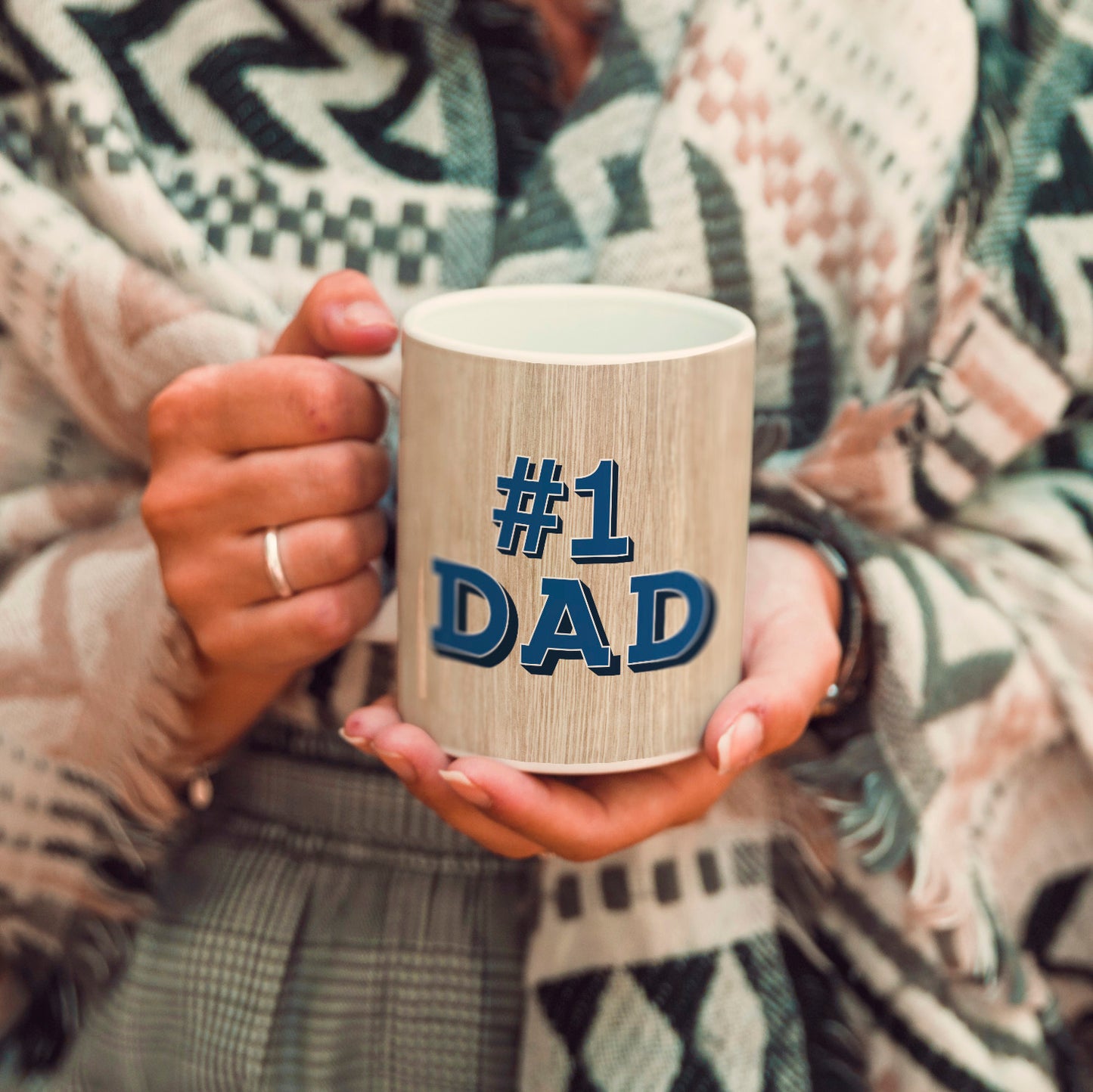 #1 Dad Printed Ceramic Mug for Father