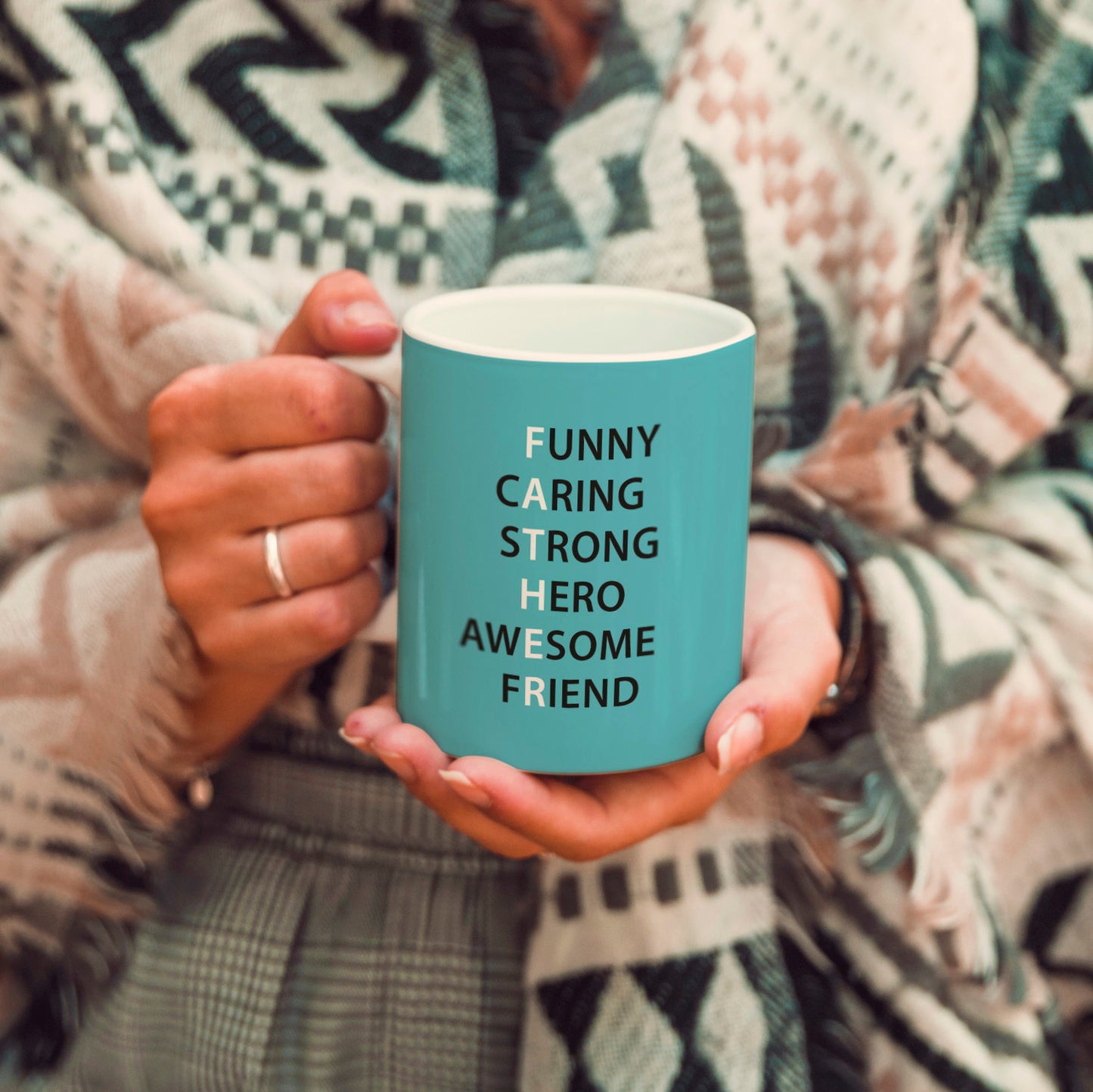 Stylish FATHER Printed Coffee Mug