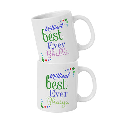 Brilliant Bhaiya & Bhabhi Mug Set with 2 Rakhi