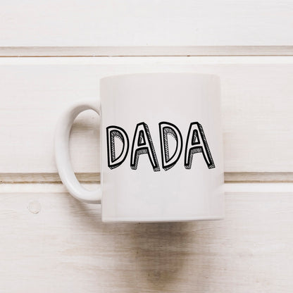 DADA Printed Coffee Mug| White