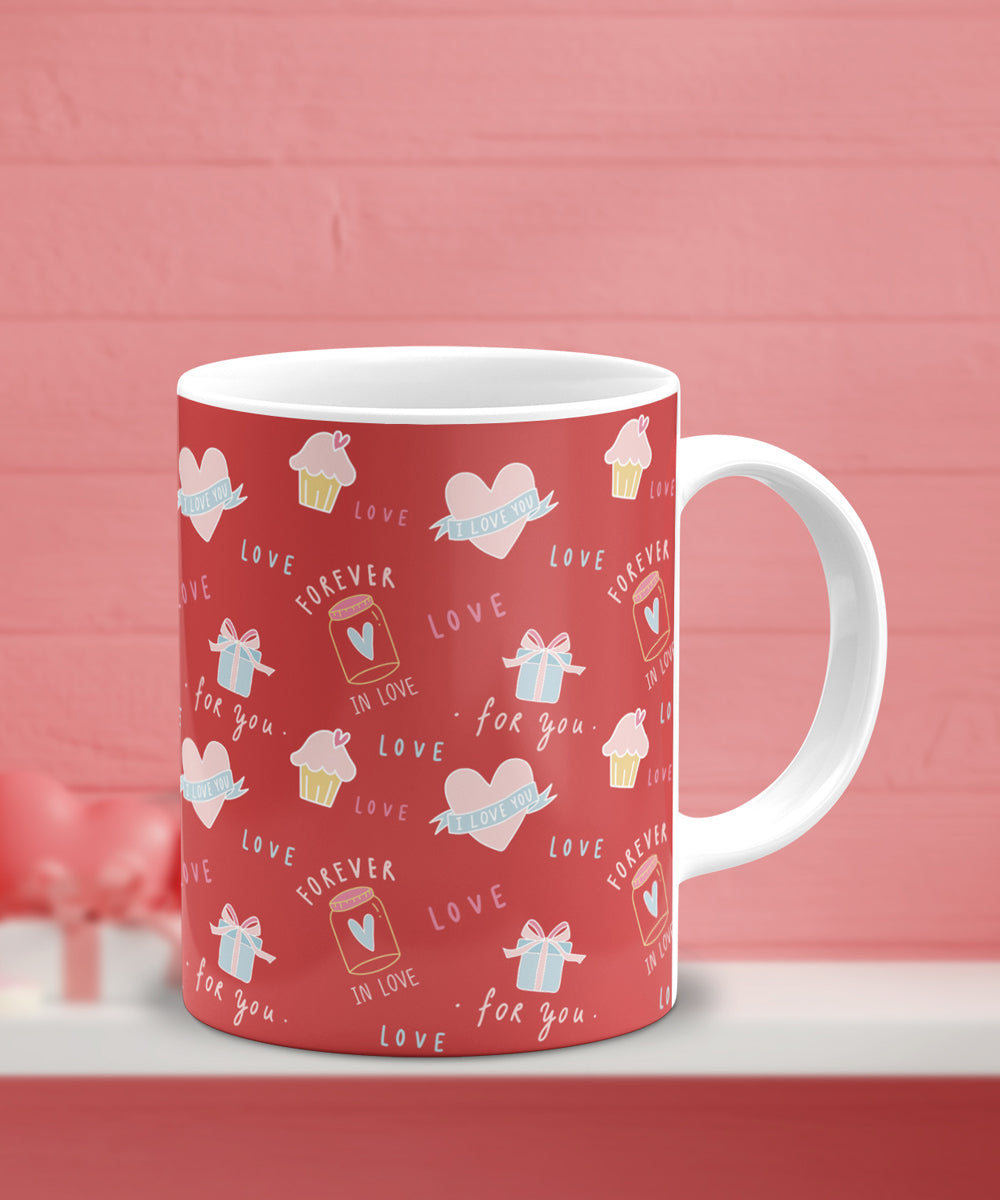 Red Pretty Love Coffee Mug