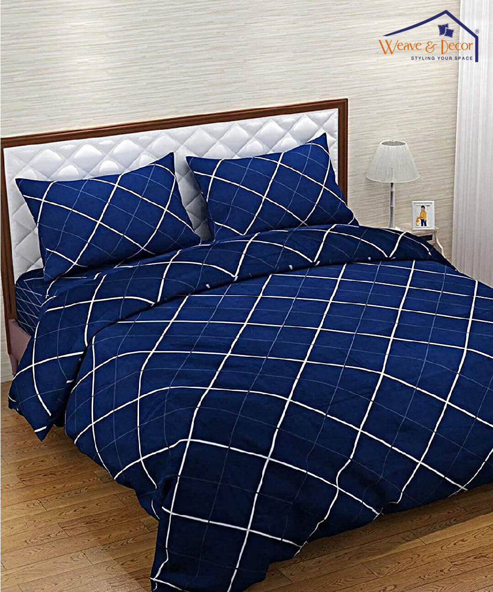 Blue Checks 350GSM All Weather Comforter