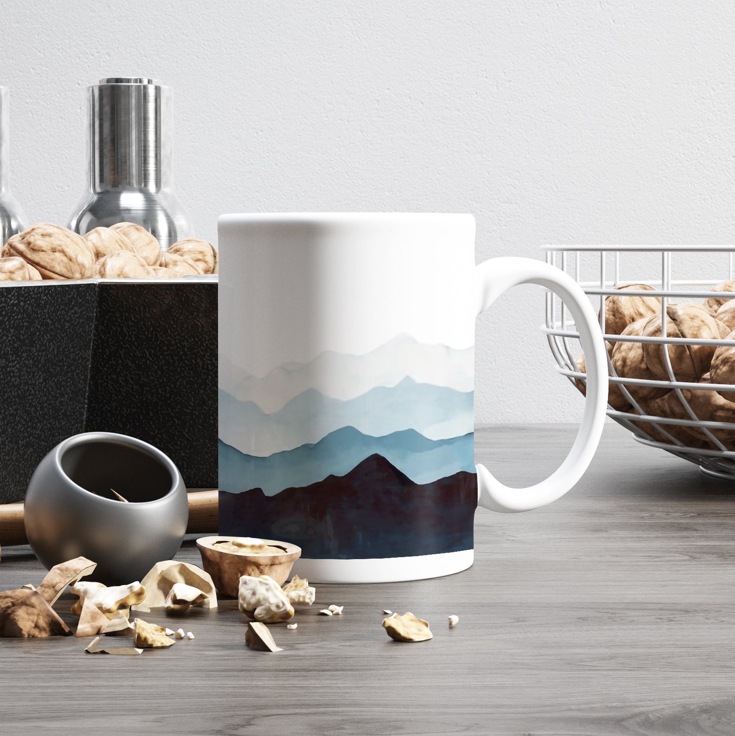 Mountains Printed Ceramic Coffee Mug