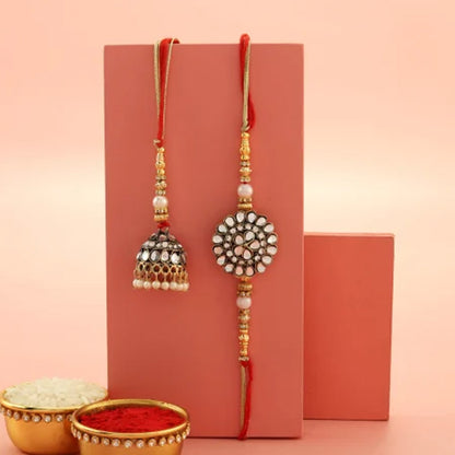 Bhaiya Bhabhi Mug Set with 2 Rakhi