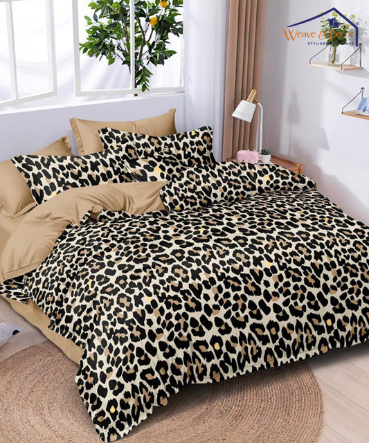 Animal Print Double Bedsheet With 2 Pillow Cover