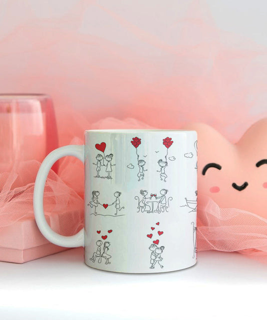 Cute Couple Ceramic Coffee Mug