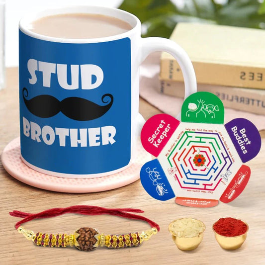 Stud Brother Rakhi Mug Set