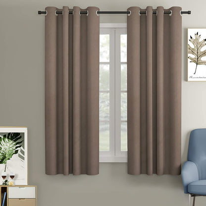 Blackout Curtain (Width- 4 Feet- Dark Beige ) Pack of 2 Piece