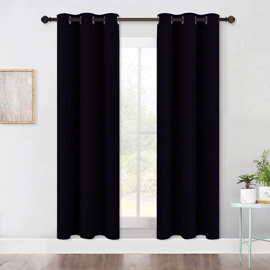 Blackout Curtain (Width - 4 Feet - Dark Blue ) Pack of 2 Piece