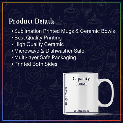 Stylish Flloral Printed Ceramic Coffee Mug