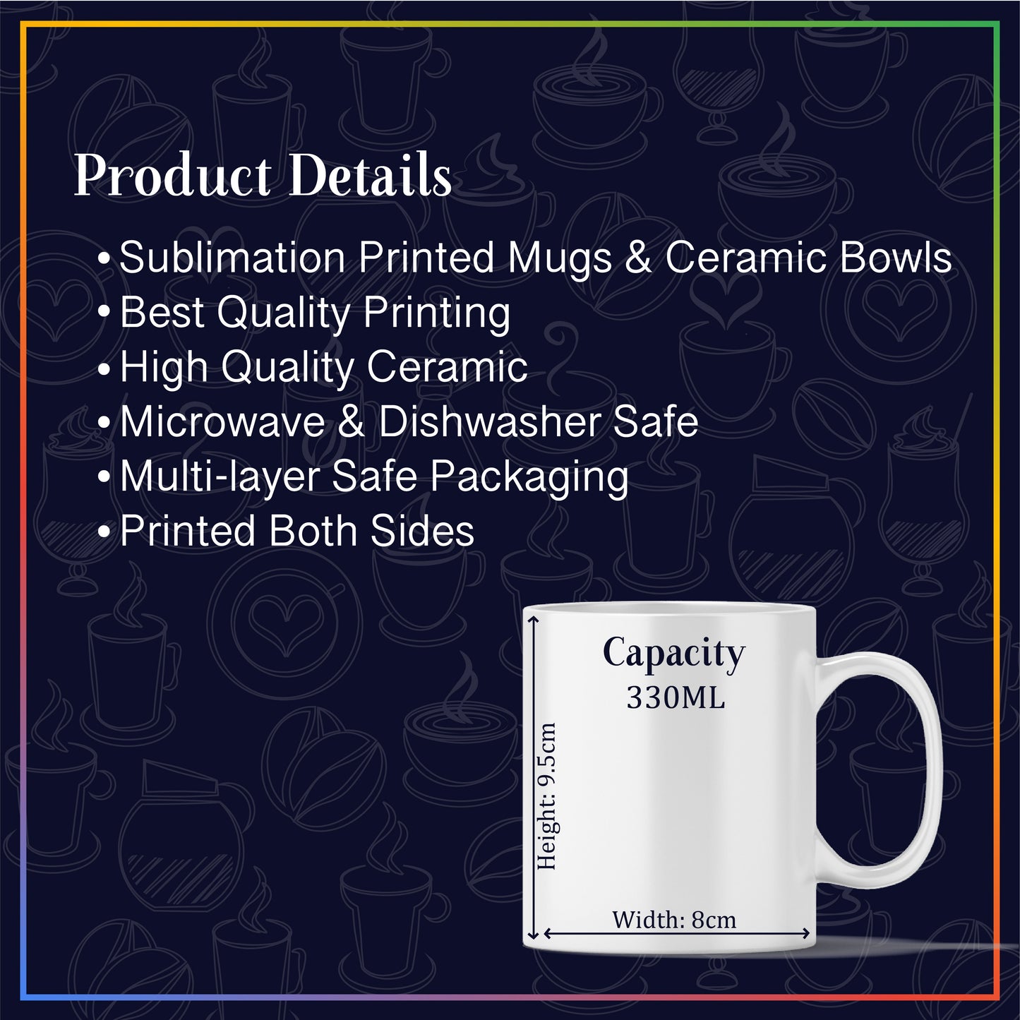 Colorful World Ceramic Coffee Mug