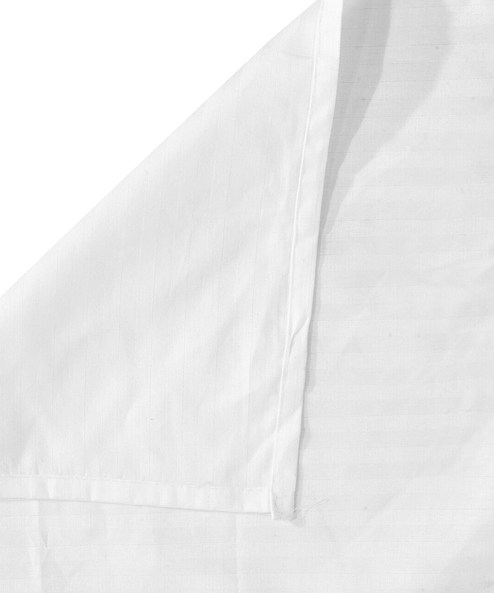 White Single Fitted Bedsheet With 1 Pillow Cover