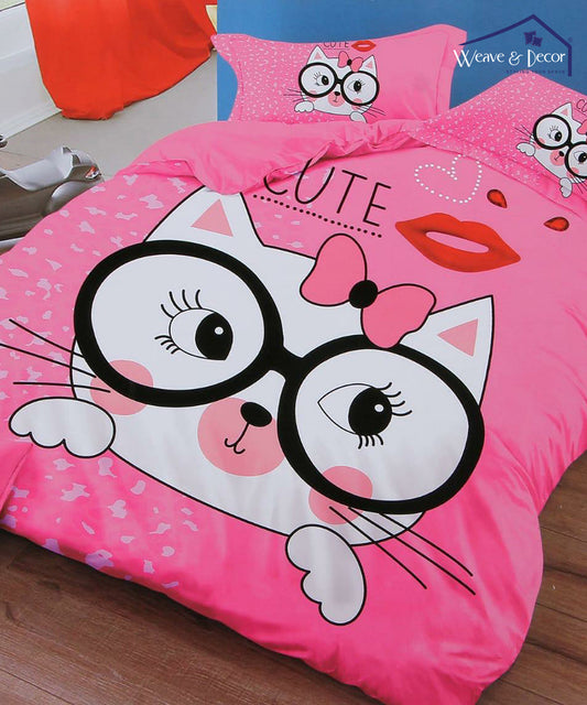 Cute Cat Kids 350GSM Single Bed Comforter