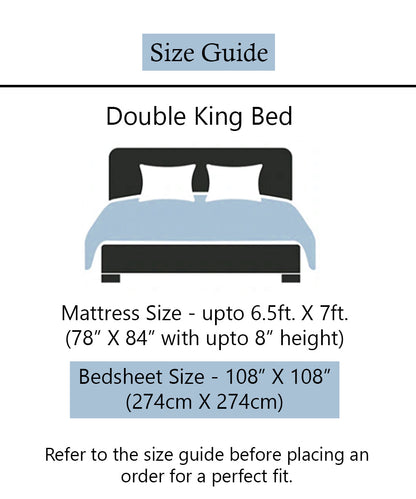 Pretty Floral King Size Bedsheet With 2 Pillow Covers