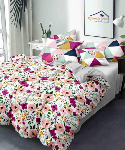Multi Color Floral Pillow Cover Set of 2