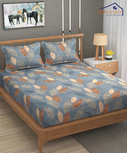 Breezy Fall Fitted Bedsheet With Pillow Cover