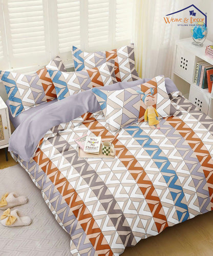 Triangles Tango Fitted Bedsheet With Pillow Cover