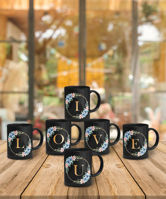 I Love You Coffee Mugs Set of 6