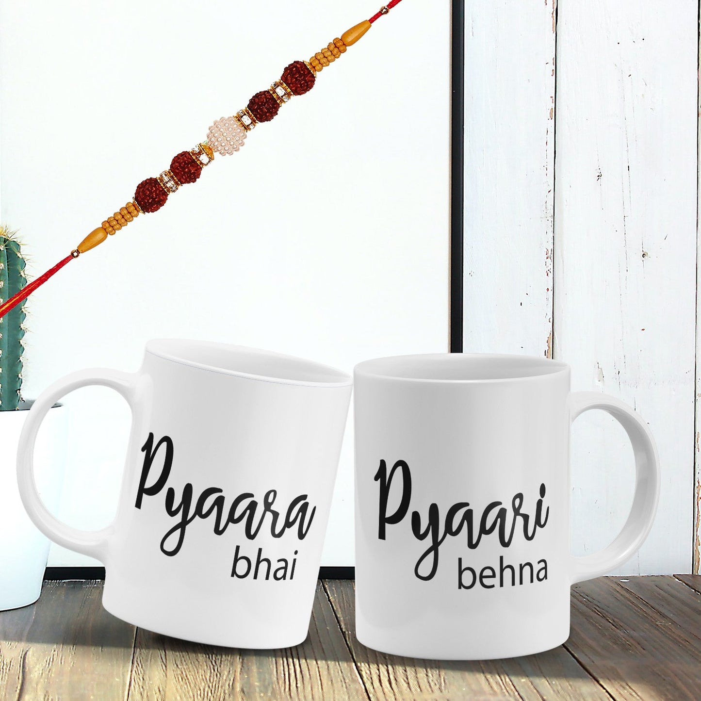 Pyaara Bhai Pyaari Behna Mug Set with 1 Rakhi