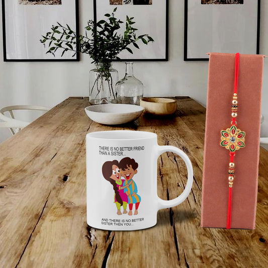 Cute Brother Sister Mug With Rakhi