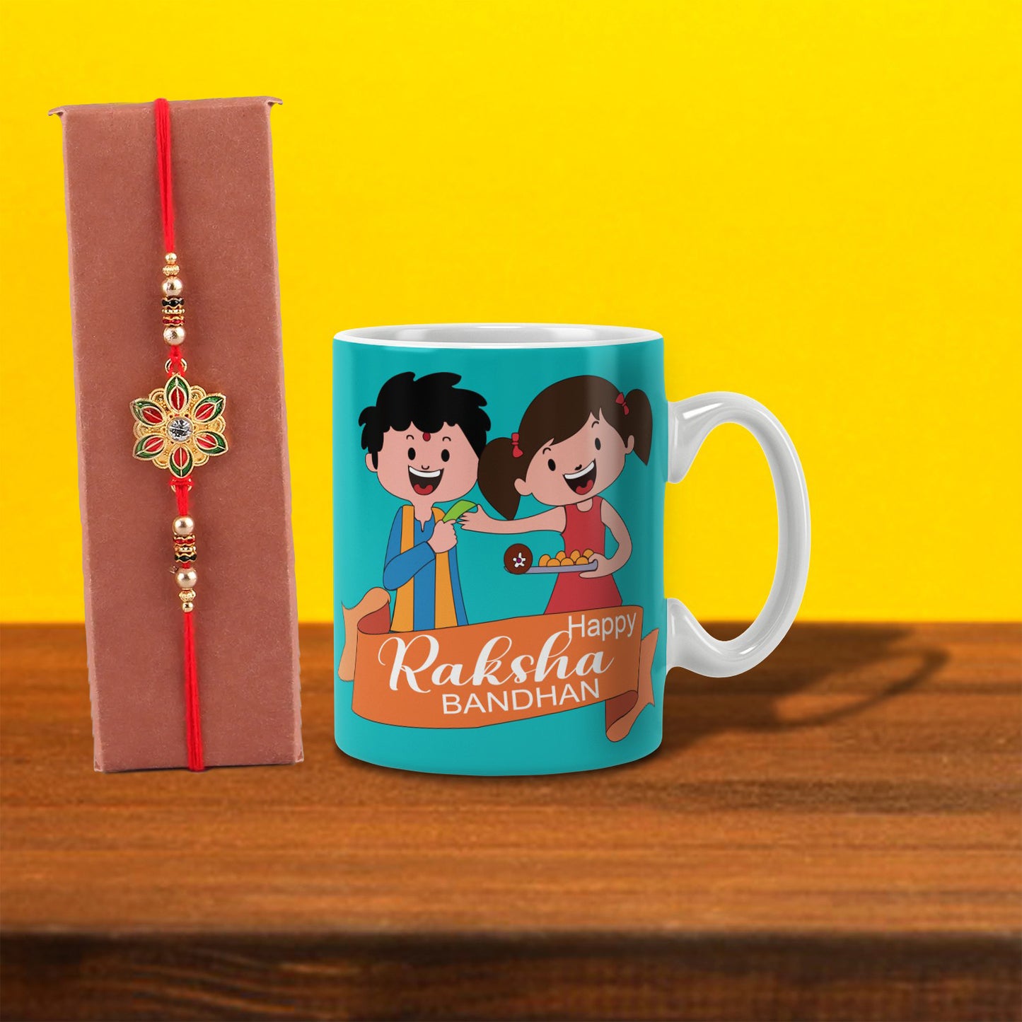 Happy Rakshabandhan Rakhi Mug Set